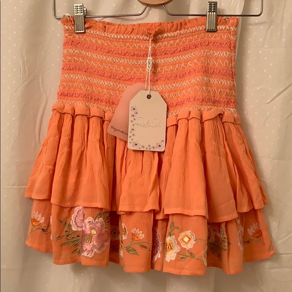 🆕🍑 peachy pink smocked skirt